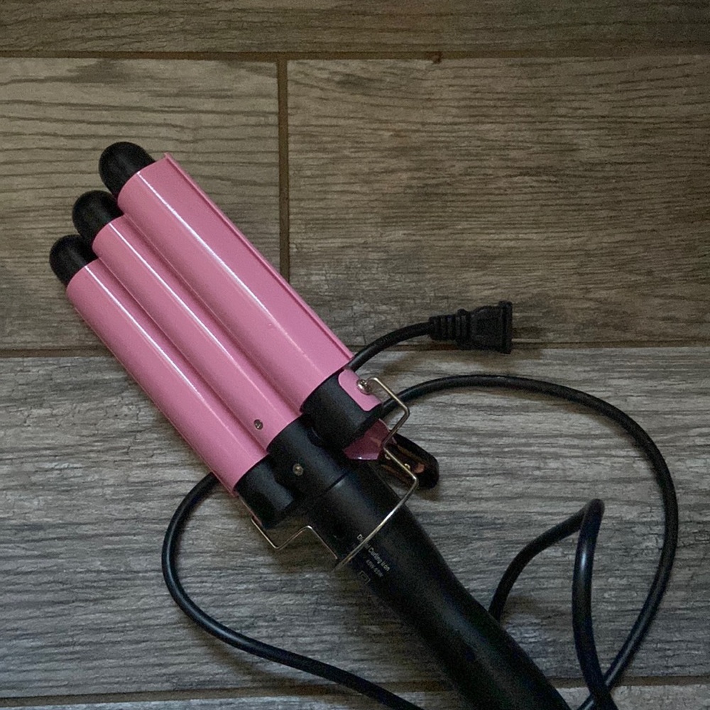 Hair Crimper-3 Barrel Curling Iron Wand